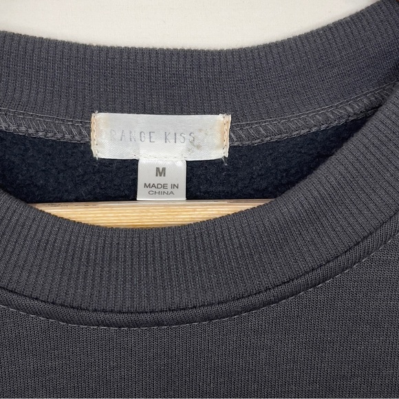 Orange Kiss Los Angeles 98 Crewneck Sweatshirt Women M Terry Embroidered letters - Picture 7 of 10